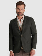GREEN WOOL BLAZER LONG SLEEVE REGULAR FIT MR. BLUE
