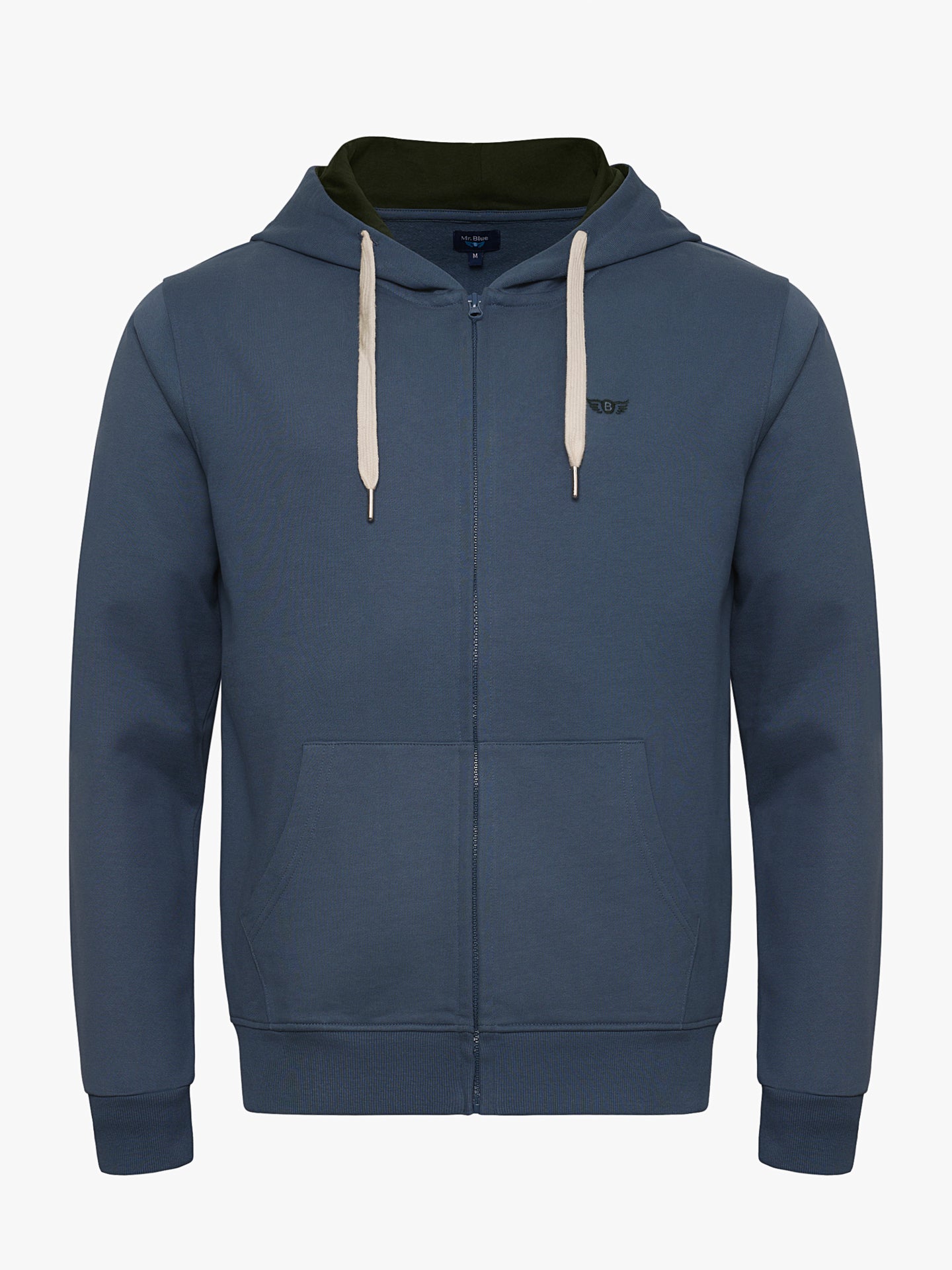 SUDADERA REGULAR FIT AZUL CON CAPUCHA MR. AZUL