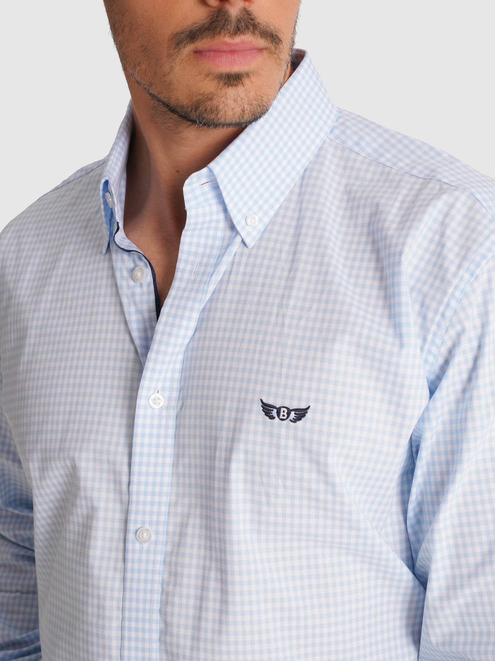 BLUE COTTON SHIRT LONG SLEEVE REGULAR FIT MR. BLUE