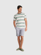 CAMISETA ALGODÓN VERDE MANGA CORTA REGULAR FIT MR. AZUL