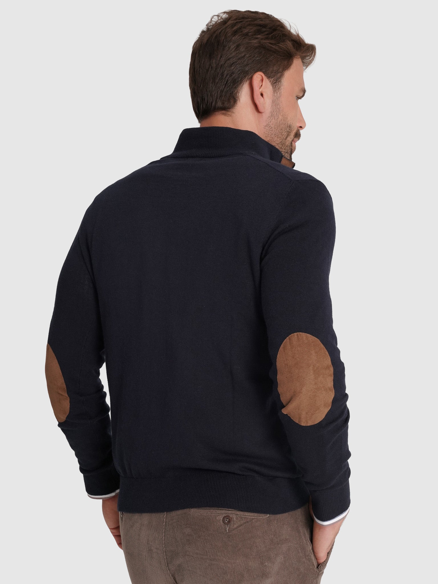 JERSEY DE LANA CON CODERAS MR REGULAR FIT. AZUL