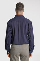 CAMISA PIQUET TAILORED FIT AZUL LISA MARK BELLUCCI