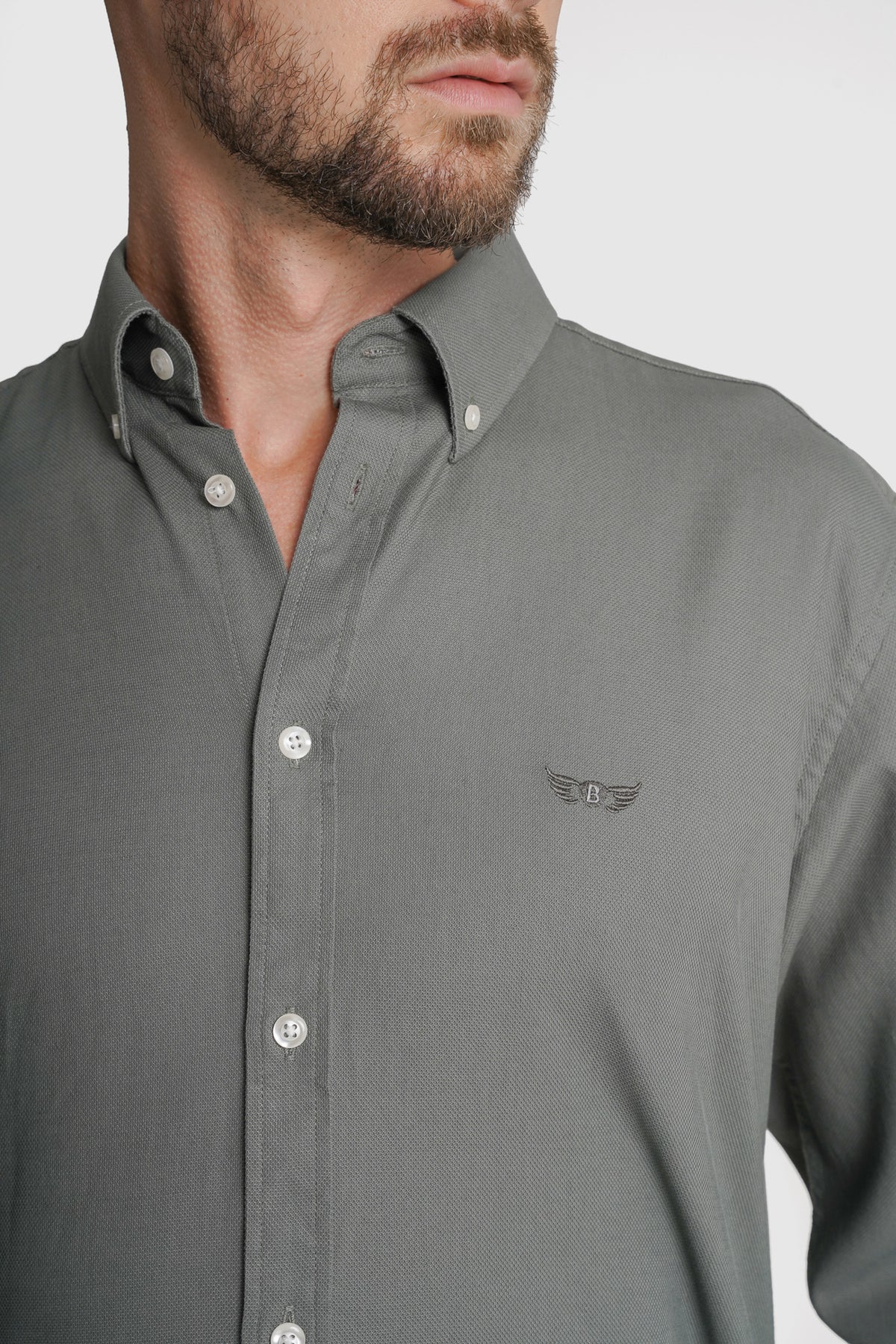 CAMISA ESTRUTURADA REGULAR FIT VERDE LISA MR. BLUE