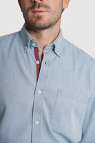 CAMISA GANGA REGULAR FIT AZUL LISA MR. BLUE