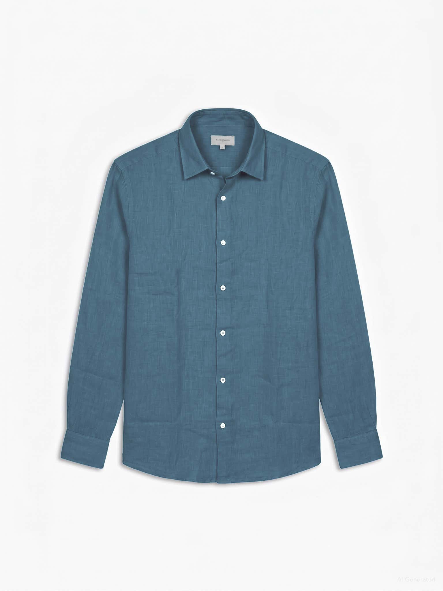 CAMISA LINHO TAILORED FIT AZUL LISA MARK BELLUCCI