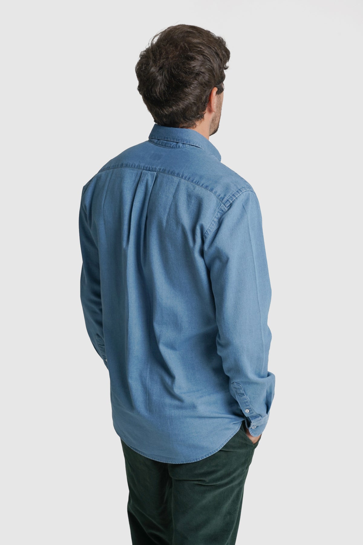 CAMISA GANGA REGULAR FIT AZUL LISA MR. BLUE