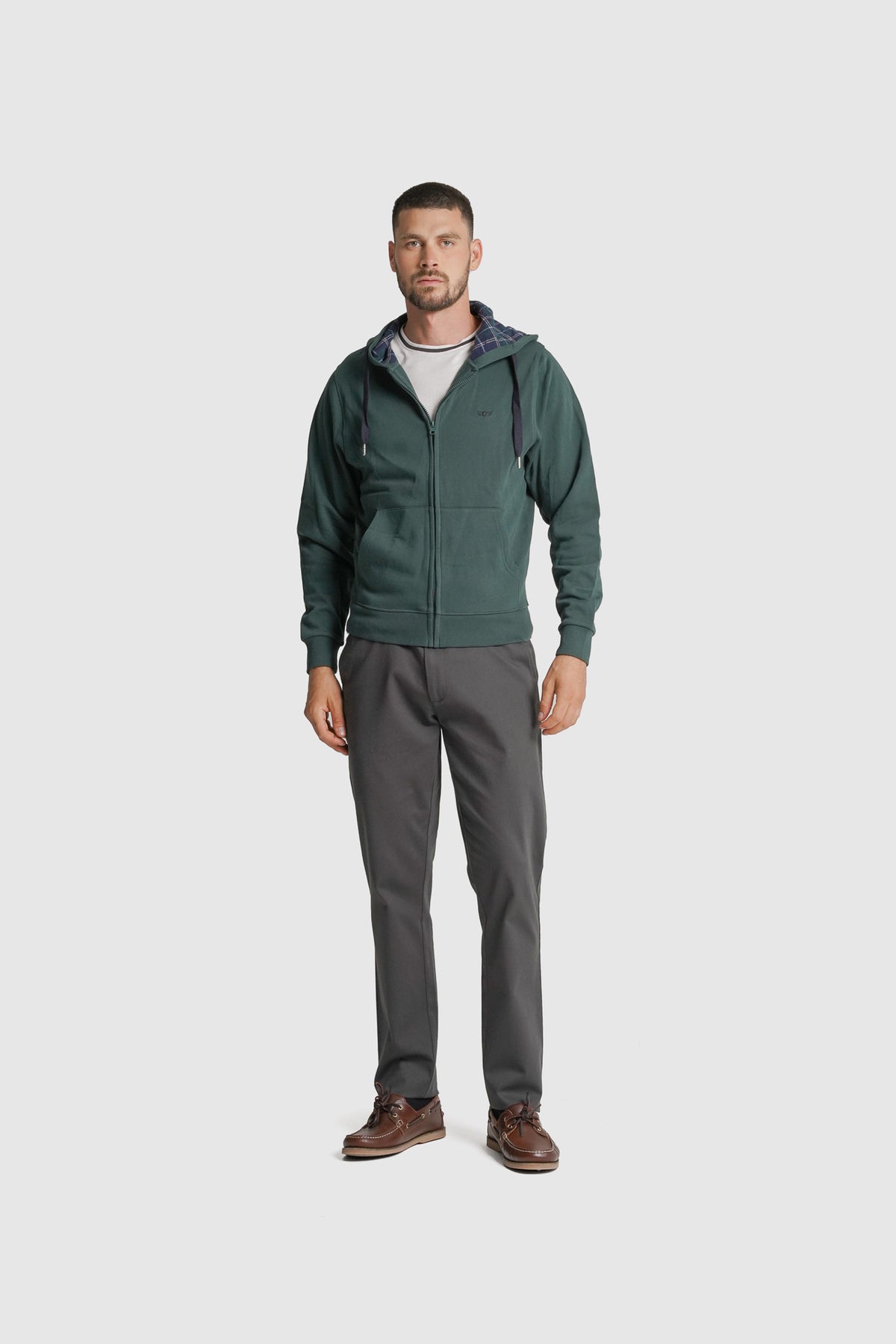 HOODIE ALGODÃO VERDE LISO MR. BLUE