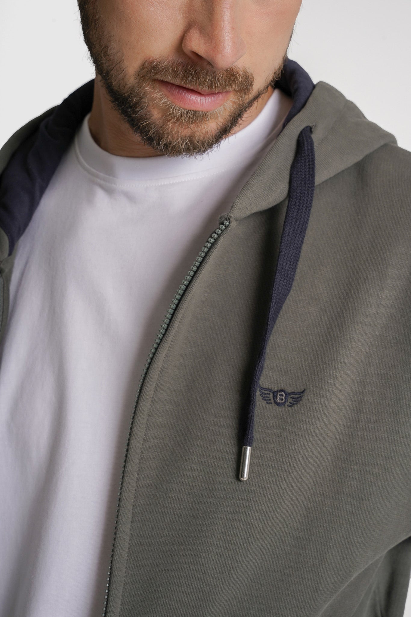 HOODIE ALGODÃO VERDE LISO MR. BLUE