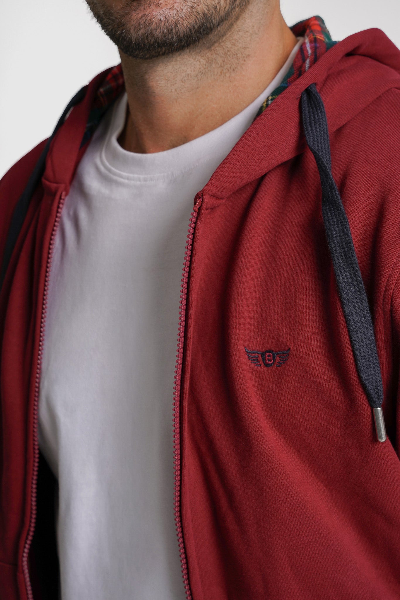 HOODIE ALGODÃO BORDEAUX LISO MR. BLUE