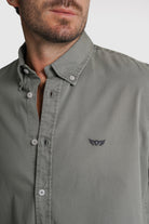 CAMISA TWILL REGULAR FIT VERDE LISA MR. BLUE