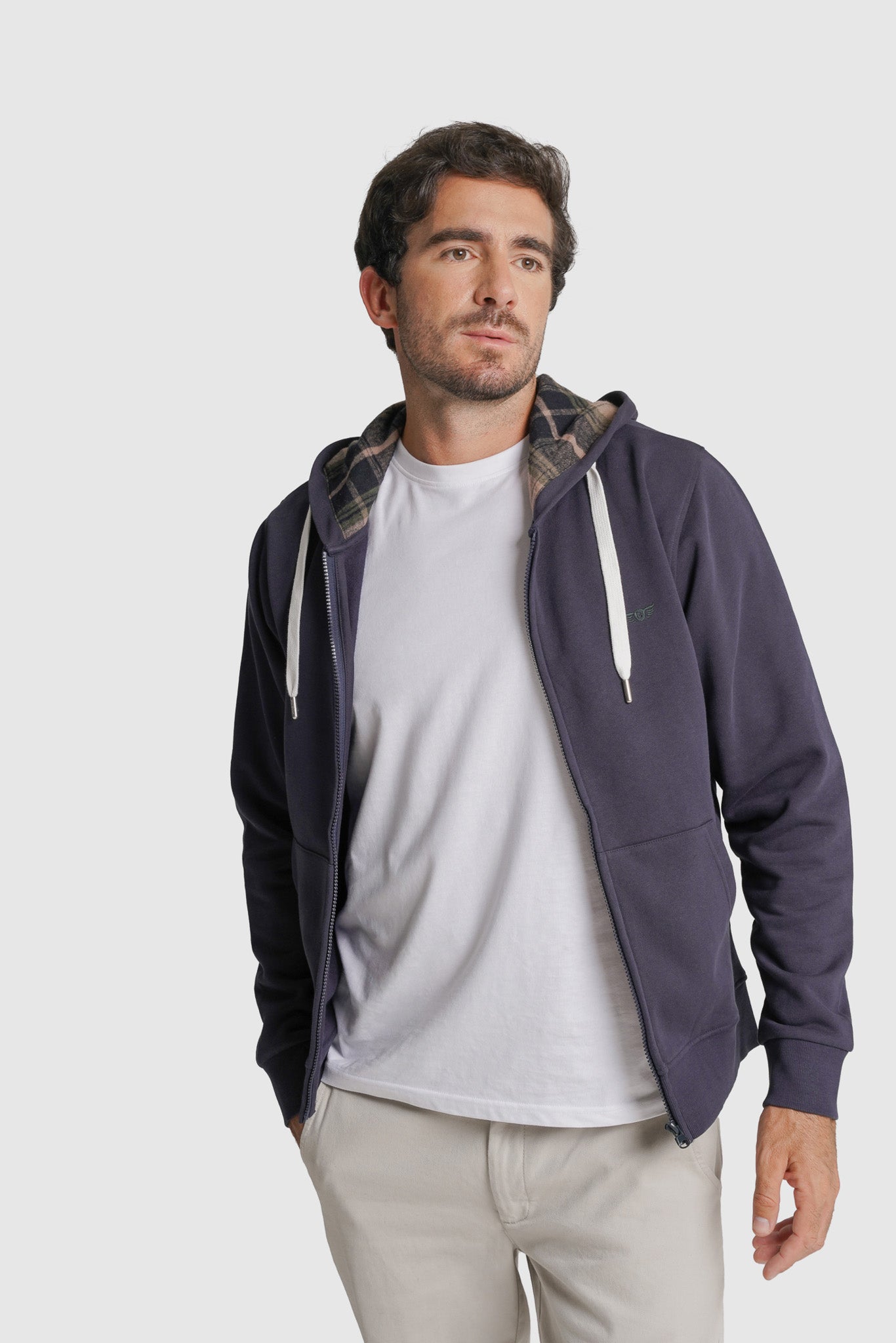 HOODIE ALGODÃO AZUL LISO MR. BLUE
