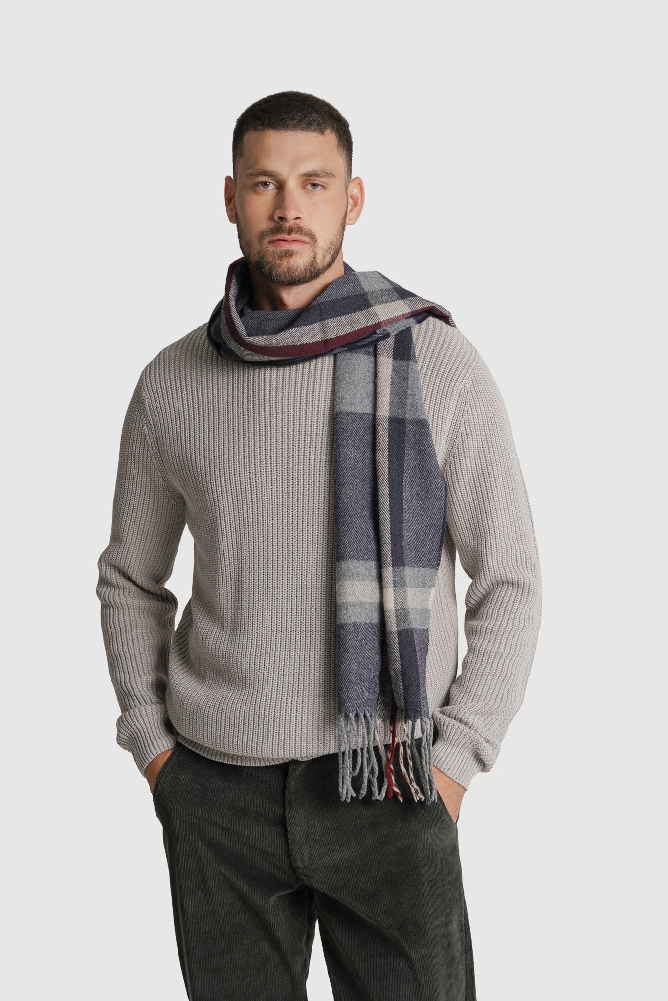 CACHECOL AZUL ÀS RISCAS MR. BLUE
