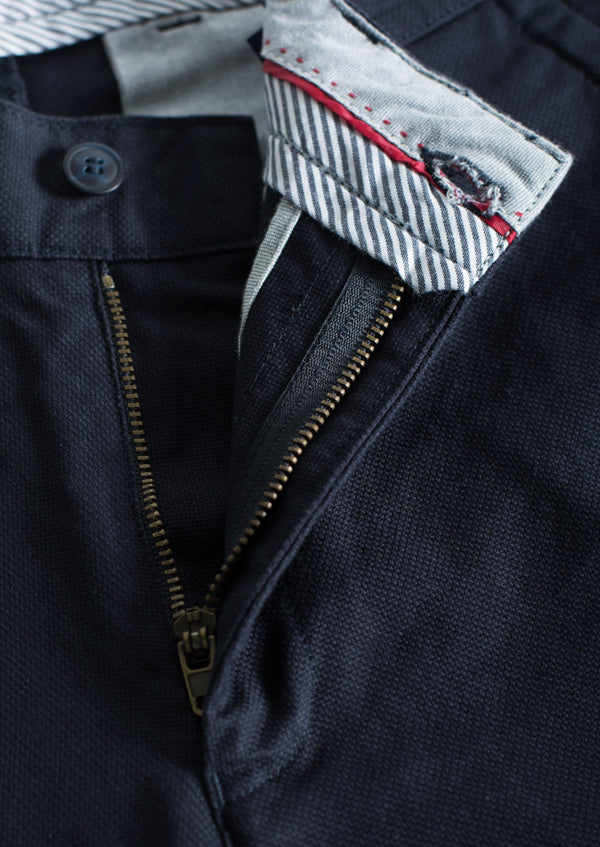Pantalón chino regular fit algodón azul oscuro - Mr Blue