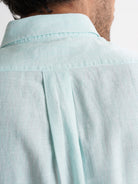 Mr. Blue Green Linen Regular Fit Shirt