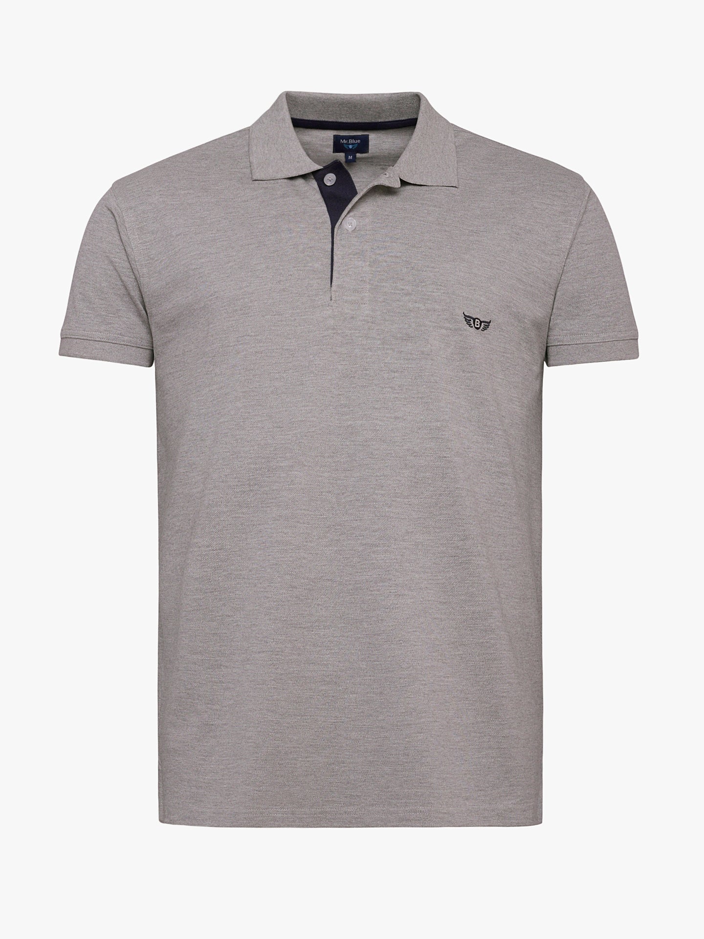 Polo gris de piquet de corte estándar de Mr. Blue