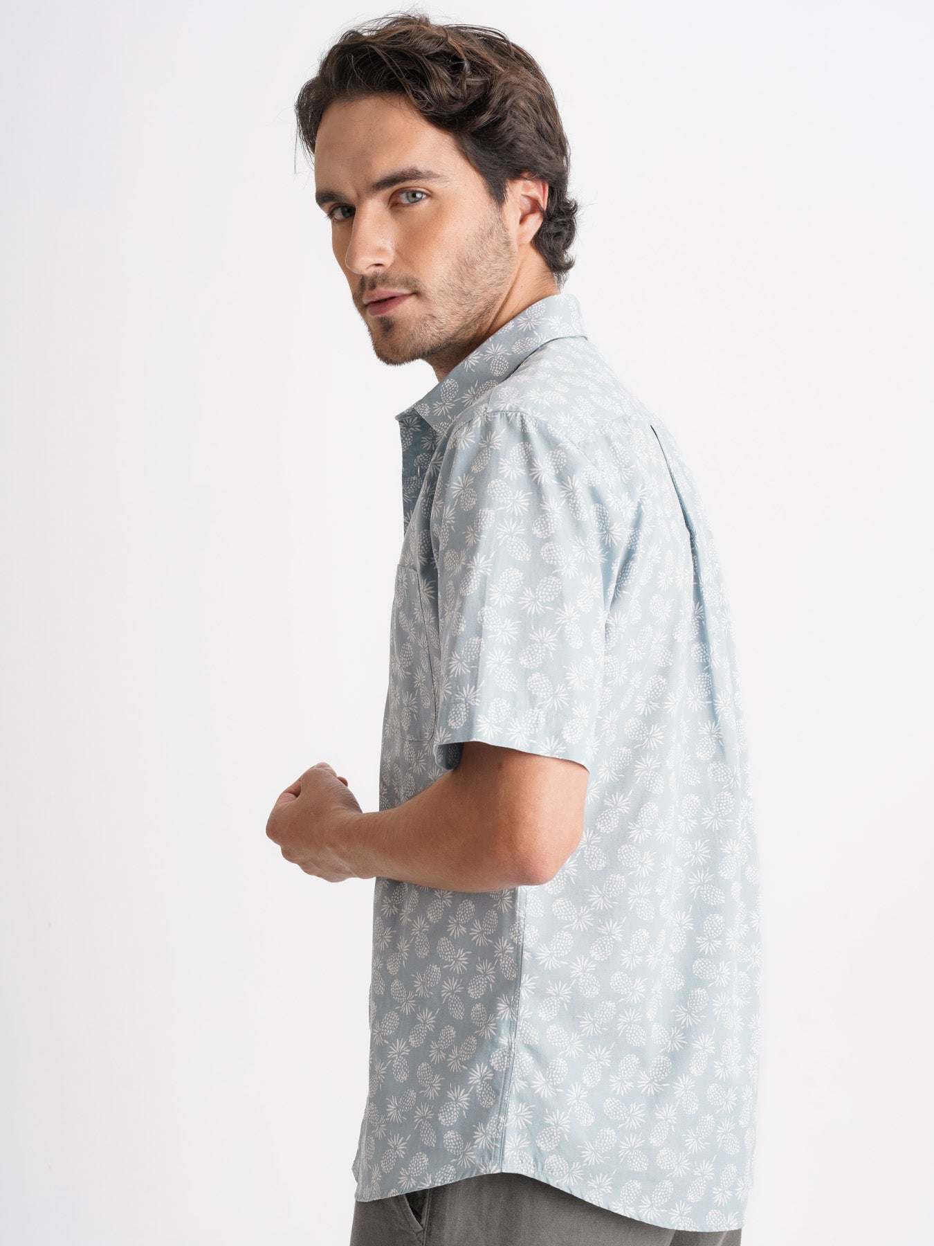 Regular Fit Blue Poplin Shirt Mr. Blue