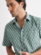 Camisa Regular Fit Popelina Verde Mr. Blue