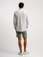 Camisa Regular Fit Lino Blanca Mr. Blue