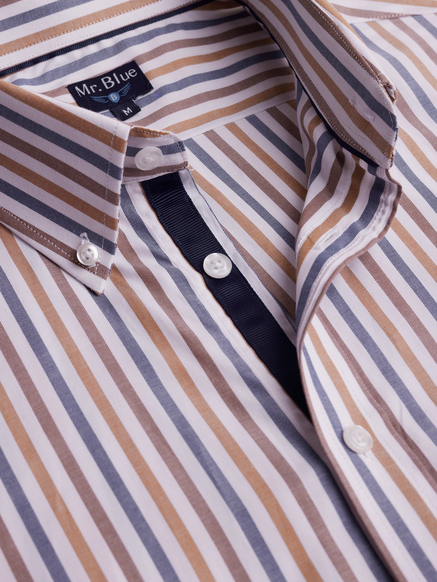 Camisa Oxford de corte estándar de Mr. Blue en marrón