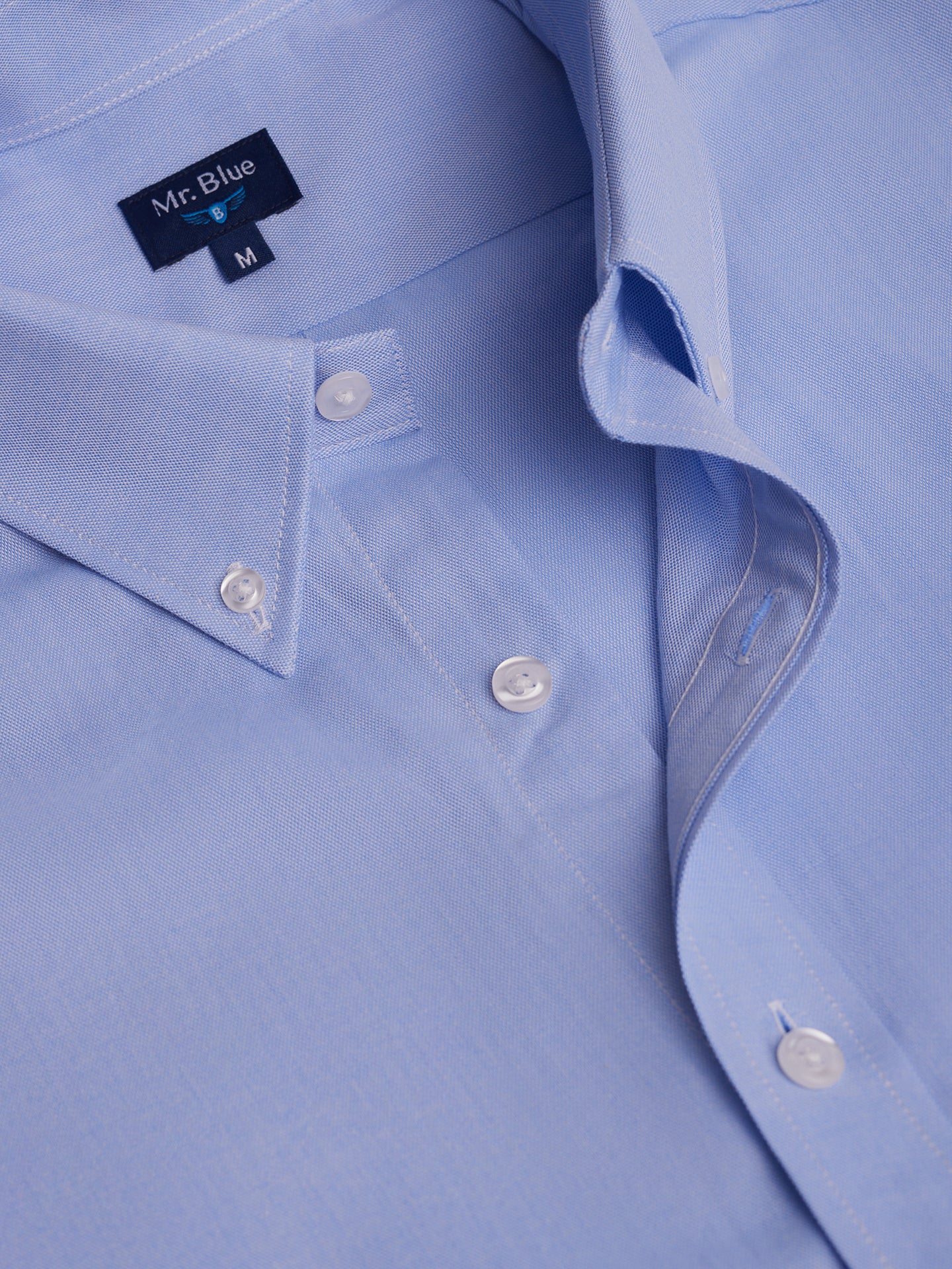 Camisa azul Oxford de corte estándar de Mr. Blue