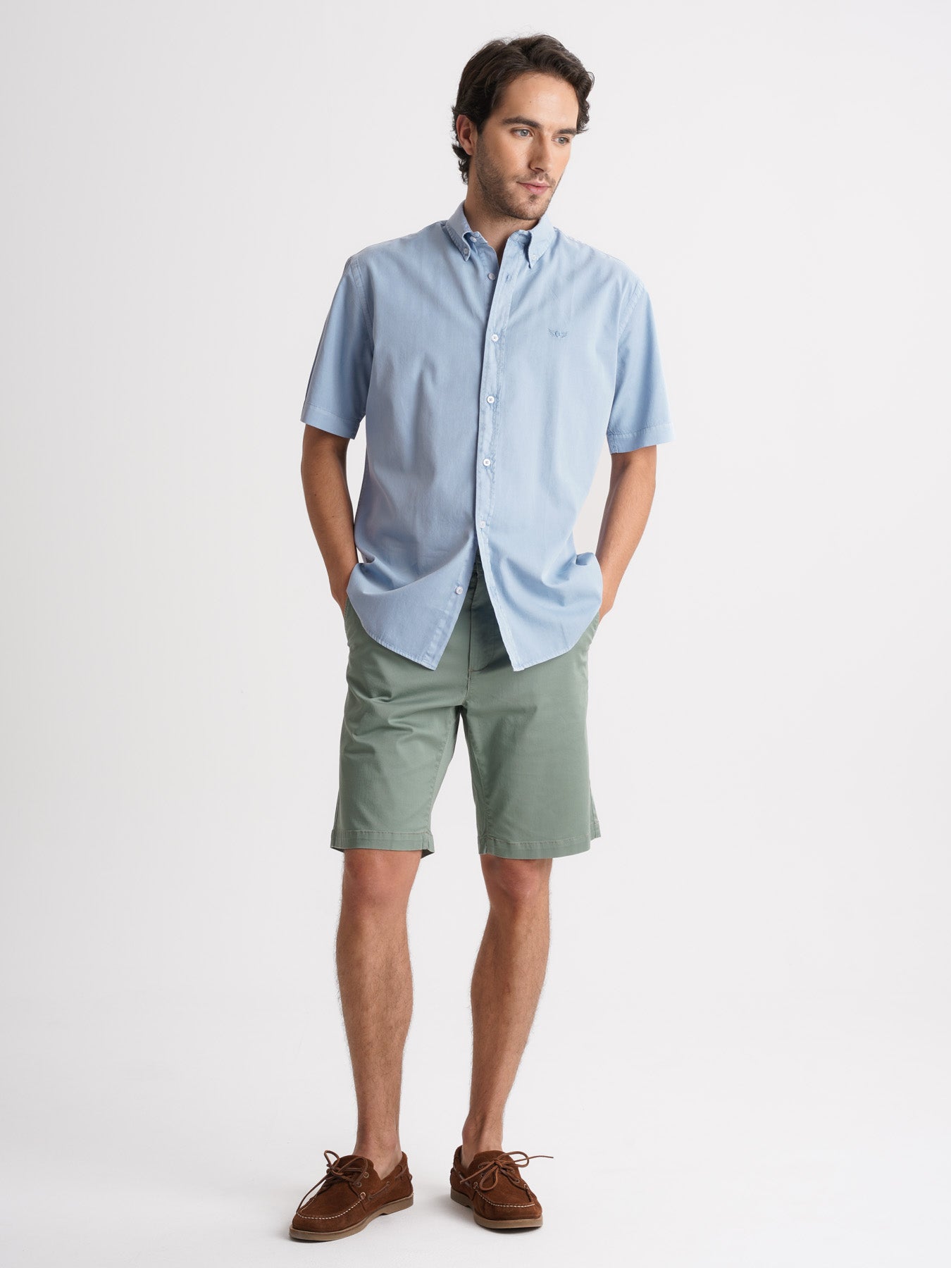 Camisa de sarga de corte estándar de Mr. Blue