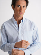 Regular Fit Blue Poplin Shirt Mr. Blue