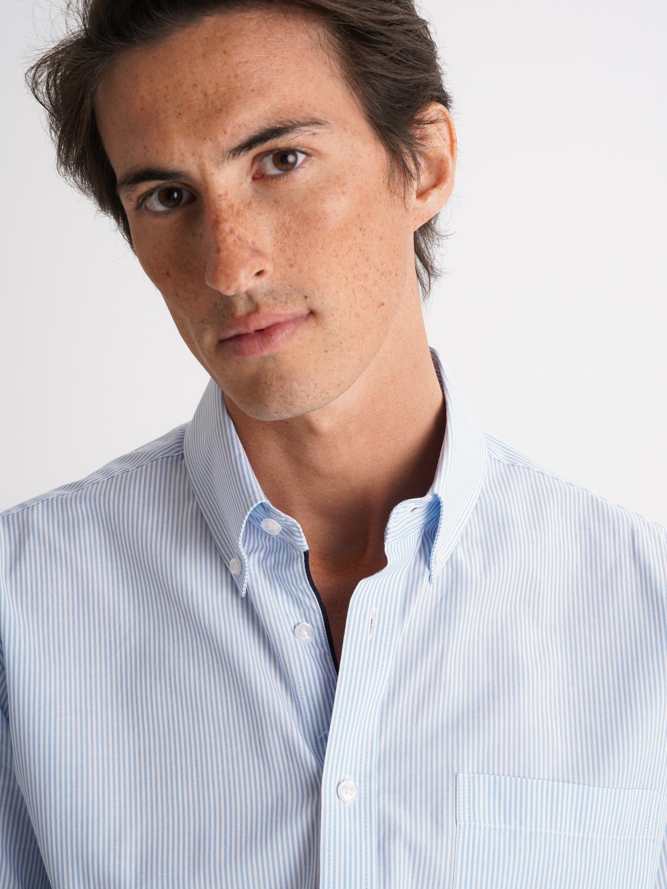 Regular Fit Blue Poplin Shirt Mr. Blue
