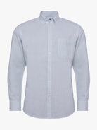 Camisa Regular Fit Lino Azul Mr. Blue