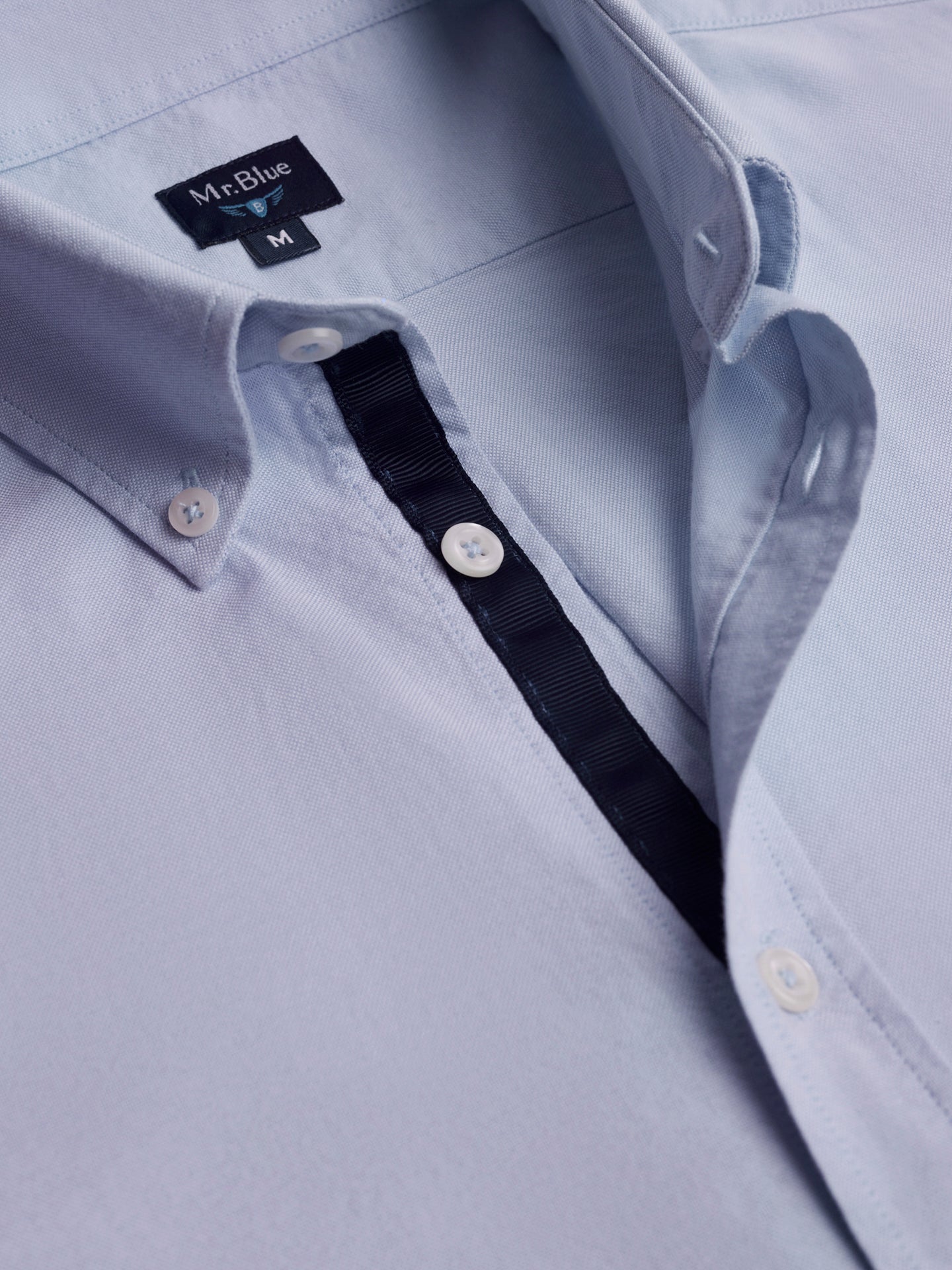 Camisa azul Oxford de corte estándar de Mr. Blue