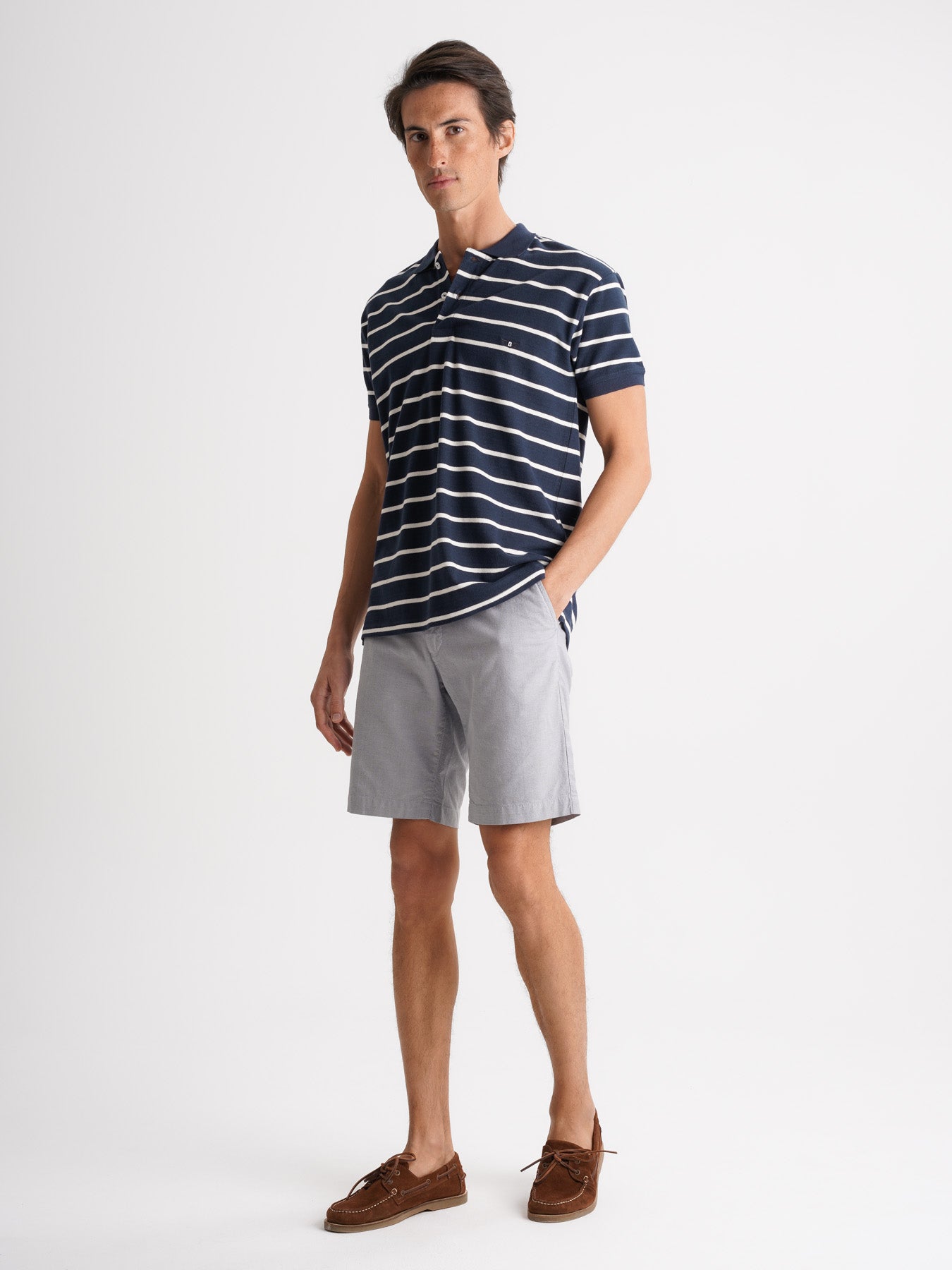 Polo de piqué de corte estándar de Mr. Blue