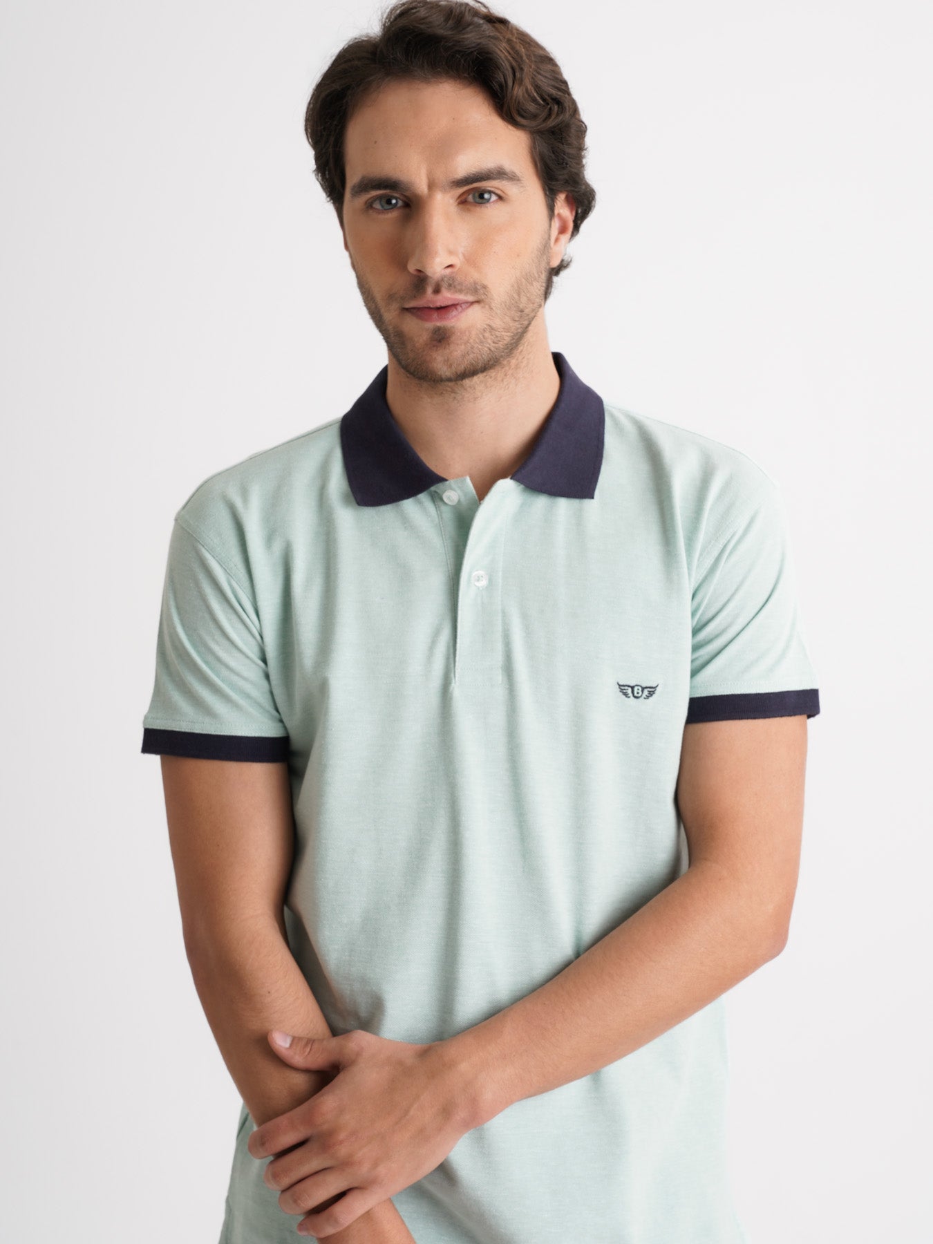 Polo de piqué de corte estándar de Mr. Blue