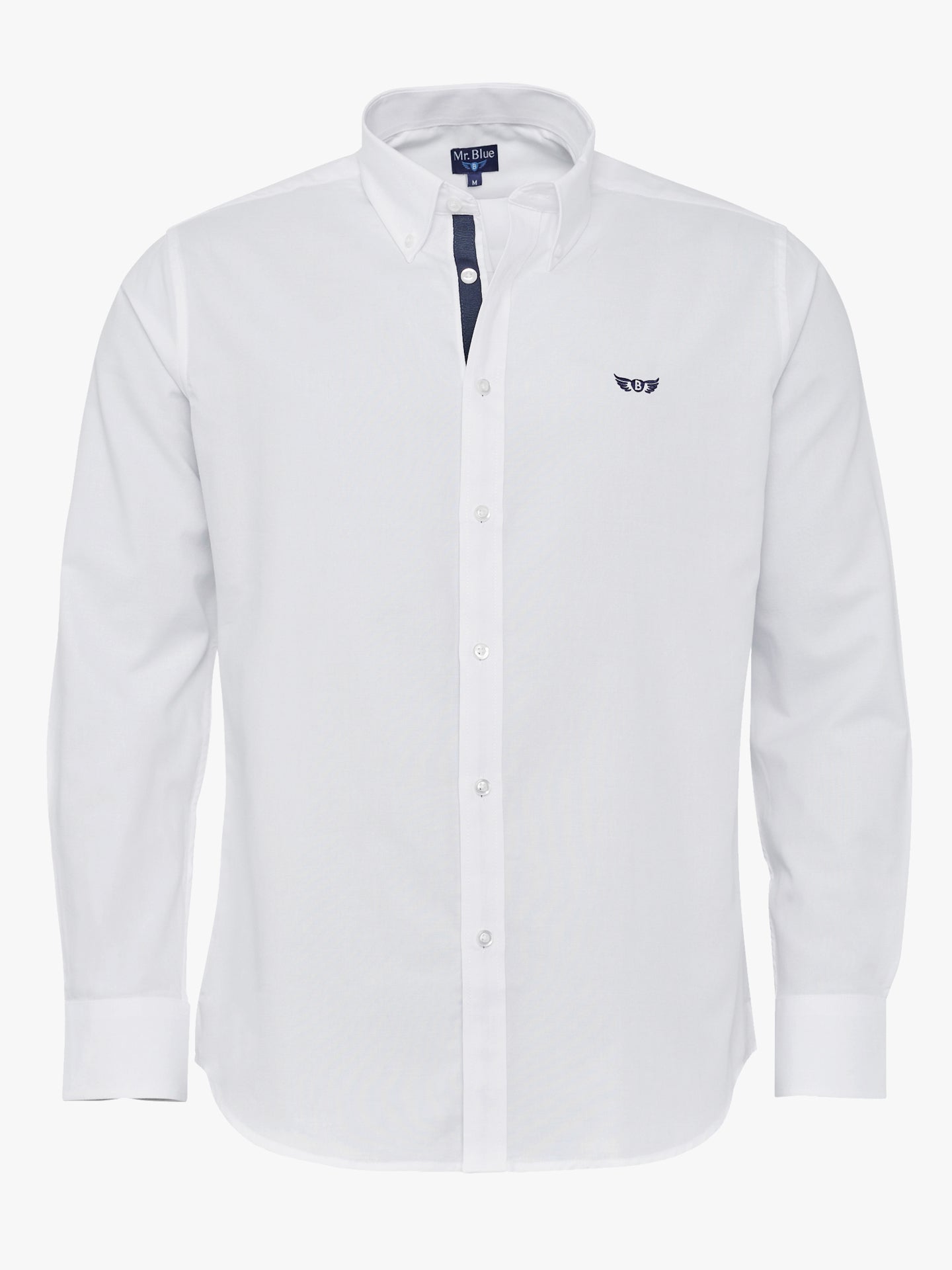Camisa Oxford Blanca Regular Fit Mr. Blue