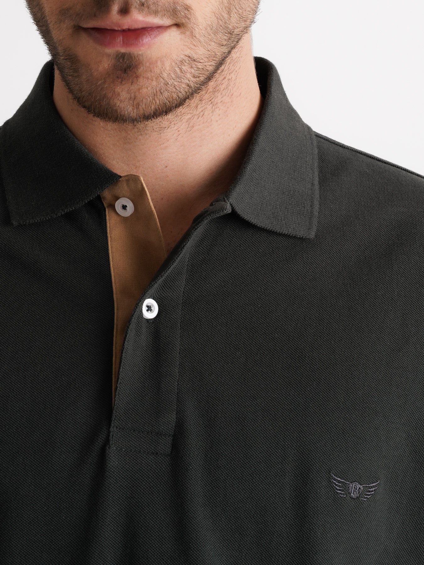 Polo gris de piquet de corte estándar de Mr. Blue