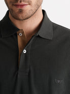 Polo gris de piquet de corte estándar de Mr. Blue