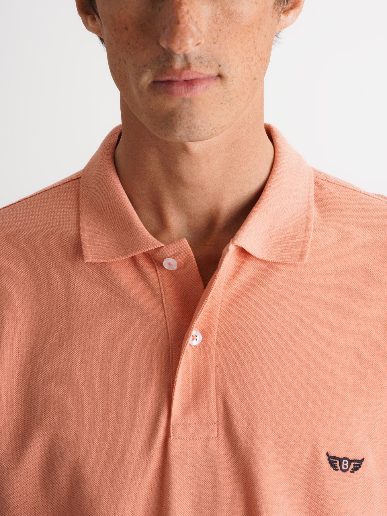Polo de piquet naranja de corte estándar de Mr. Blue