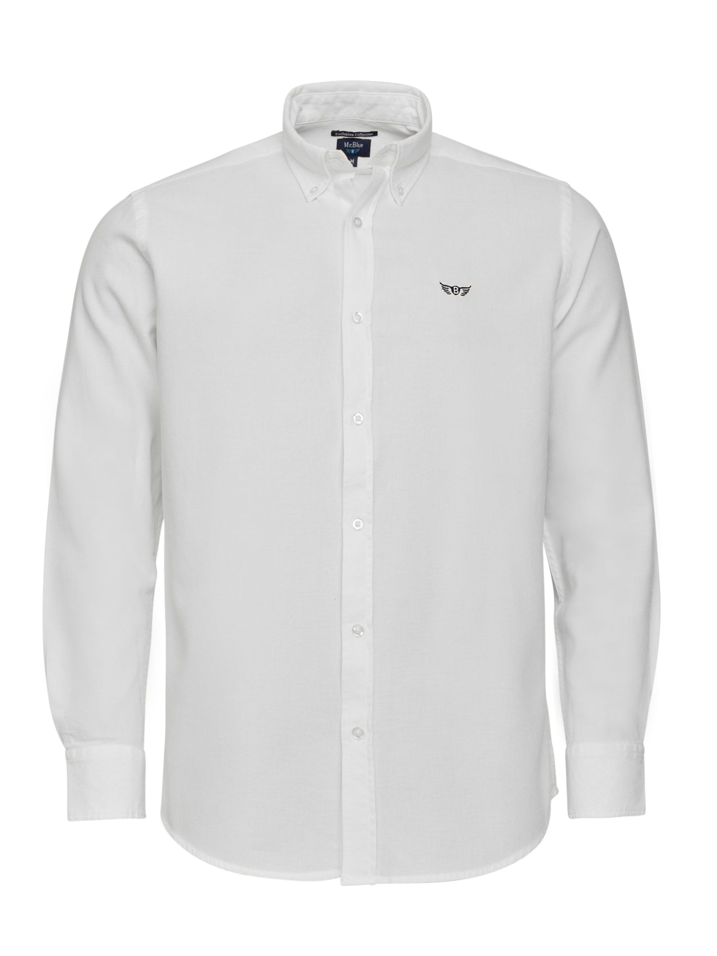 Camisa Estructurada Blanca Regular Fit Mr. Blue