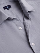 Camisa de lino azul slim fit Mr. Blue