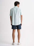 Mr. Blue Green Linen Regular Fit Shirt