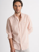 Regular Fit Seersucker Orange Mr. Blue Shirt