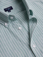 Mr. Blue Green Linen Regular Fit Shirt