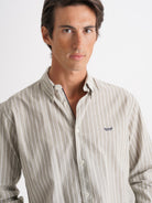 Camisa Oxford Corte Regular Mr. Blue Verde