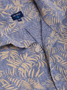 Camisa Regular Fit Lino Azul Mr. Blue