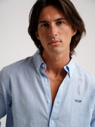 Regular Fit Blue Linen Shirt Mr. Blue