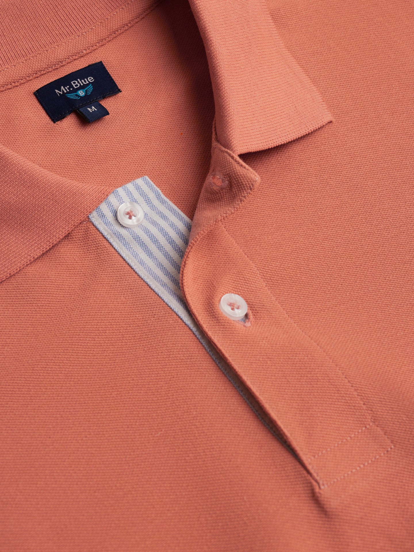 Polo de piquet naranja de corte estándar de Mr. Blue