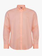 Camisa Regular Fit Herringbone Laranja Mr. Blue