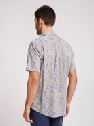 Camisa Regular Fit Lino Azul Mr. Blue